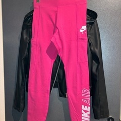 ナイキ NIKE AIR ピンク サイドポケット付レギンス Sサイズ