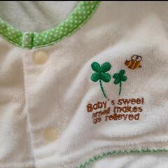 50〜60cm　タオル地　ドレスオール　ベージュの画像