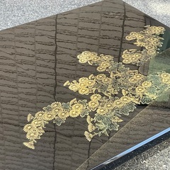 【RKGKG】特価！伝統工芸/輪島塗/辰清作/座卓/蒔絵/漆黒/漆塗/座敷机/中古品/当社より近隣地域無料配達の画像