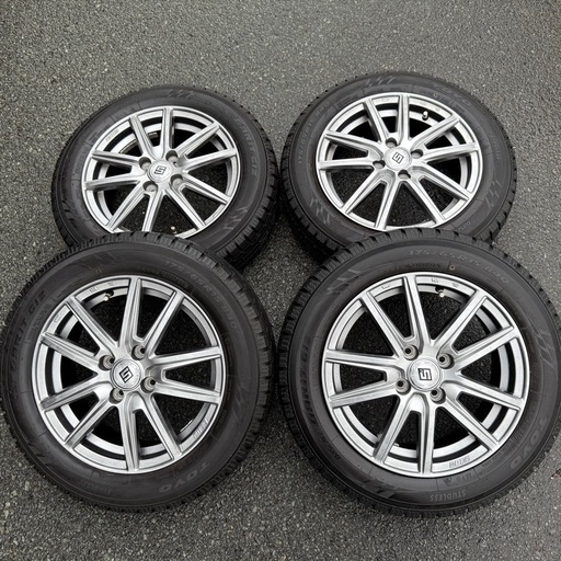 175/65R15 TOYO TOYO GARIT GIZ スタッドレスアルミホイールセット 4本 溝有 バリ山 美品 15×5.5J 4H PCD100 ＋50 アクア ヤリス フィット