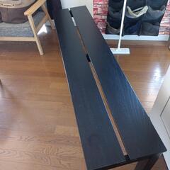 木製ベンチ　黒杢目