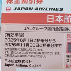 JAL株主割引券　2枚　2026年11月30日までの画像