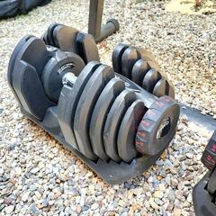 総額6万●可変式ダンベル38kg ×2個 ＆ トレーニングベンチの画像