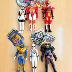 タグ付き17cm戦隊ヒーロー仮面ライダーフィギュア6体まとめ