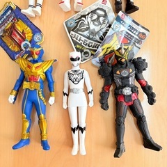 タグ付き17cm戦隊ヒーロー仮面ライダーフィギュア6体まとめの画像