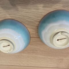 萩陶苑 mint お茶碗 ペア セット（木箱なし）の画像