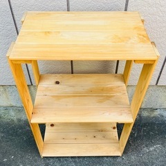 DIY 組立式　木製ラック 収納棚 サイドデスクの画像