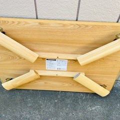  木製折り畳みテーブル　突板折れ脚テーブル 90x60cm VYT-9060NAの画像