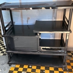 【RKGKG】特価！伝統工芸/輪島塗/蒔絵/漆黒/漆塗/茶棚/飾り棚/中古品/当社より近隣地域無料配達の画像