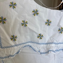 ZARA 刺繍 ブラウス Lの画像