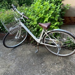 白い自転車