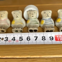 初投稿の半額‼️《未使用》くまの箸置き5個セット 玄関オブジェ,ガーデニングにも♪の画像