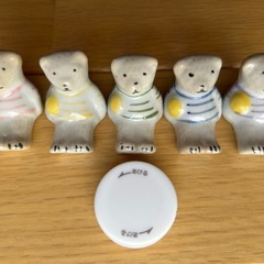 【21土まで】値下‼️《未使用セット》クマの箸置き 玄関オブジェ...