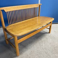 【大特価】カリモク 二人がけベンチ ベージュ系 木目 高級家具 ...