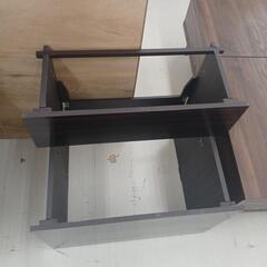 ★値下げいたしました★黒壇調　飾棚　DBR　※キズ、シミございます　 高さ(H)60.5cm× 幅(W)60cm× 奥行(D)50cmの画像