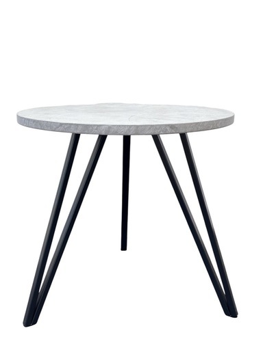 KANADEMONO カフェテーブル 杢コンクリート天板 × スチール脚　φ70cm