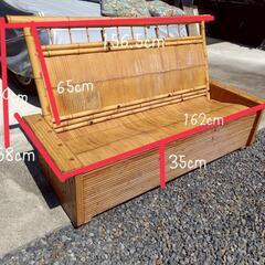 【美品】梅里竹芸　涼やか竹製ソファ🌿3人掛け 美品の画像