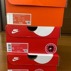 NIKE ナイキ　スニーカー　赤　空箱のみ　収納　インテリアに  3個 の画像