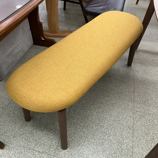 ダイニングテーブルセット 椅子×2、ベンチ×1 ※天板キズあり TJ12495
