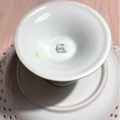 花柄 陶器皿 フルーツスタンドの画像