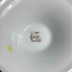 花柄 陶器皿 フルーツスタンドの画像