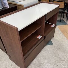 👍堀田木工/キッチンカウンター/120cm幅広設計で収容も上置き...