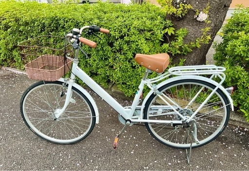 グランディーノ TY ホワイト 26インチ 自転車（室内保管）