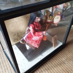 五月人形 兜差 武者人形 久月 ガラス入りケースの画像