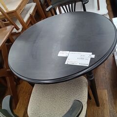 ★ジモティ割あり★2人掛けダイニングセットブラックH67.5×D...