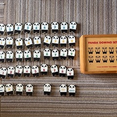 木のおもちゃ　パンダドミノセット　48ピース