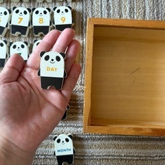 木のおもちゃ　パンダドミノセット　48ピースの画像