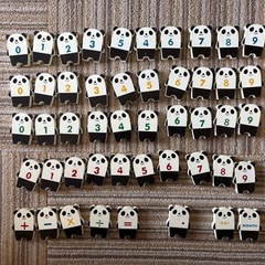 木のおもちゃ　パンダドミノセット　48ピースの画像