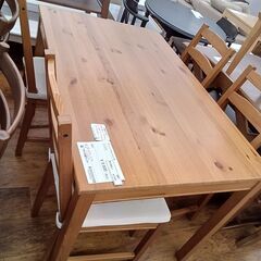 ★ジモティ割あり★IKEA4人掛けダイニングセットナチュラルH7...