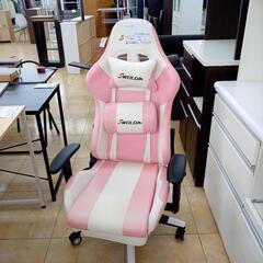 ★ジモティ割あり★  ゲーミングチェア ホワイト×ピンク H12...