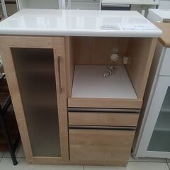 ★ジモティ割あり★  レンジ台 ナチュラルベージュ H45×D7...