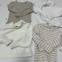 女の子 100cm 長袖 4点セットの画像