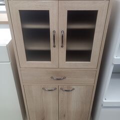 ★ジモティ割あり★ 永野家具工業 食器棚 ナチュラルベージュ H...