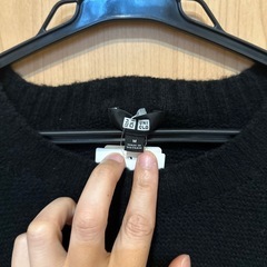 新品•未使用 UNIQLO/ユニクロ ニットセーター 黒の画像