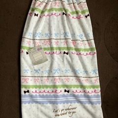 新品　長い！スナップ付き巻きタオル　1個