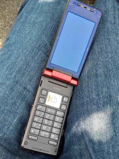 NTTドコモ Sony Ericsson SO906i AURORA RED◇わりと美品 水濡れ