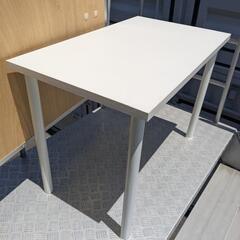 白テーブル　59cm×100cm×高さ85.5cm