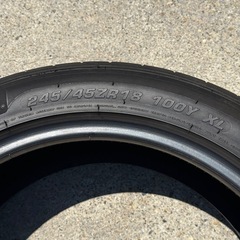 【セール】245/45R18 100Y XL 中古タイヤ　4本　2024年製の画像