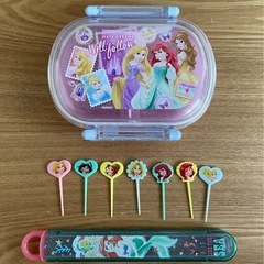 〈Skater〉ディズニープリンセス お弁当箱お箸セット 電子レンジ食洗機可　日本製  の画像