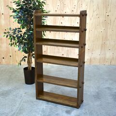 ≪zyb2211ジ≫ 木製本棚 高さ約142㎝ 6段 オープンシ...
