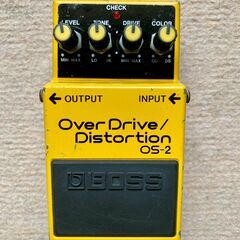 BOSS OS-2 オーバードライブ/ディストーション 作動OK...