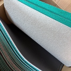 sangetsu タイルカーペット　白　緑の画像