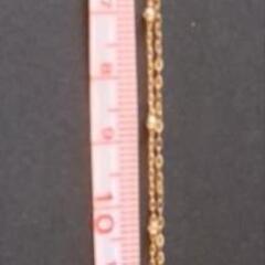 K18チェーンブレスレット ハート型チャーム付き