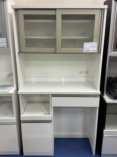 ★リユースのサカイ横浜南店★YM1101 NITORI レンジボード ホワイト W191×D43×H101 クリーニング済み