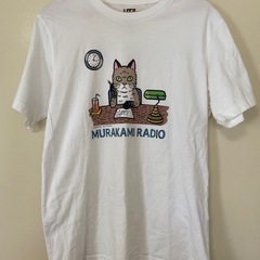 完売品　村上RADIO　猫イラストTシャツ　Lサイズ　白　村上春樹