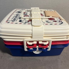 スヌーピー スタック式ピクニックケース角型(大)３段 スポーツの画像